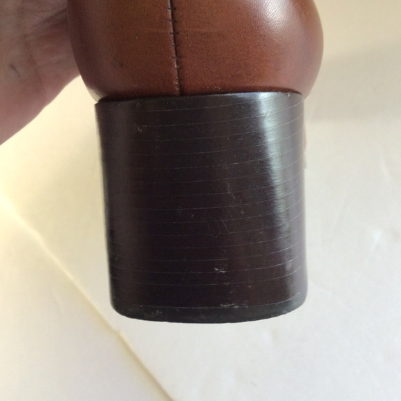 Naturalizer Brown Leather Heeled Loafers 9M  90s Minimalist Slip-On Shoes - Picture 12 of 16